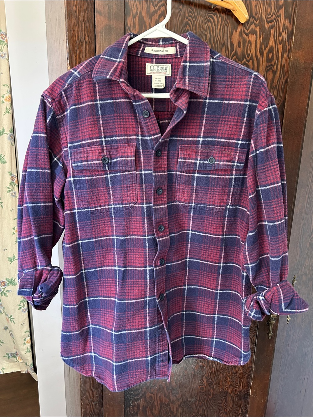 Vintage L.L. Bean Men's Chamois Plaid Button-Down Shirt